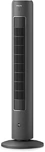 Philips 5000 Serisi Kule Tipi Fan, 105 cm ince tasarım, Uzaktan kumanda, Zamanlayıcı, 3 Hız, 3 Mod, 40W, Güçlü ve Sessiz Hava Akışı, Aromaterapi İçin Uygun, Koyu Gri, CX5535/11