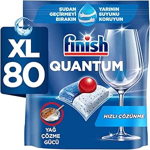 Finish Quantum 80 Kapsül Bulaşık Makinesi Deterjanı Tableti (1 x 80 Kapsül)