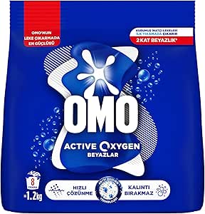Omo Active Oxygen Toz Çamaşır Deterjanı Beyazlar için, 1.2 Kg