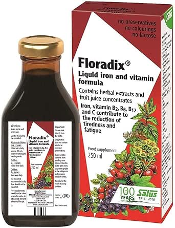 Floradix Demir ve Vitaminler İçeren Sıvı Takviye Edici Gıda 250 Ml