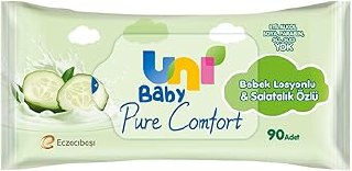 Uni Baby Pure Comfort Bebek Losyonlu ve Salatalık Özlü Islak Mendil 24×90 2160 Yaprak