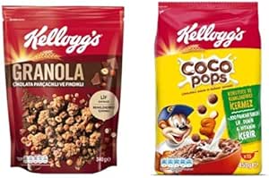Kellogg’s Granola Çikolata Parçacıklı ve Fındıklı 340 Gr & Coco Pops Çikolatalı Buğday ve Mısır Gevreği 450 Gr