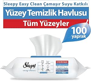 Sleepy Easy Clean Çamaşır Suyu Katkılı Yüzey Temizlik Havlusu&Mendili 100 Yaprak