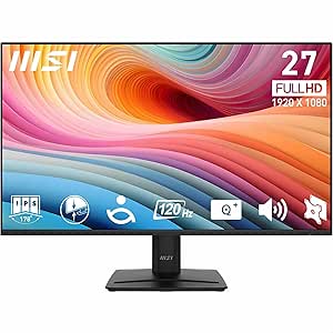 MSI 27″ PRO MP275 E2 Kurumsal Monitör, Flat, FHD, IPS 120Hz 1ms Adaptive-Sync