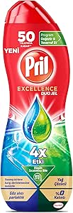 Pril Excellence Duo Jel Bulaşık Makinesi Deterjanı 900ml 50 Yıkama Yağ Çözücü