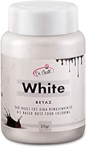 Dr.Gusto Yağ Bazlı Toz Gıda Boyası 25 Gr Beyaz
