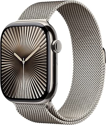 Apple Watch Series 10 GPS + Cellular 46 mm Natürel Kasa Akıllı Saat ve Natürel Milano Loop – S/M. Fitness Takibi, EKG Uygulaması, Hep Açık Retina Ekran, Karbon Nötr