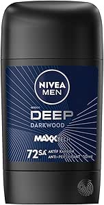 NIVEA MEN Erkek Stick Deodorant Deep Dimension 50 ml, 72 Saat Anti-Perspirant Koruma, Odunsu Koku