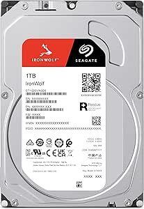 Seagate IronWolf, 1 TB, Dahili Sabit Disk, NAS, CMR 3,5 İnç, SATA 6 Gb/sn, 5400 RPM, 64 MB Önbellek, RAID Ağa Bağlı Depolama için, 3 yıl Rescue Services (ST1000VN008)