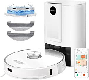 Ultenic T10 Otomatik Çöp İstasyonlu Robot Süpürge, 3000Pa, Beyaz