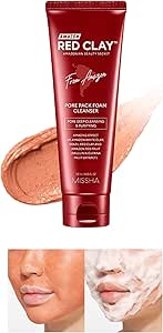 MISSHA Gözenekli Ciltler İçin Amazon Kili Temizleyici 120ml Amazon Red Clay Pore Pack Foam Cleanser