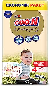 Goon, Goo.N Premium Soft 4 Beden 9-14 kg Ekonomik Paket Külot Bez, 4902011863093, 42 Adet, Standart