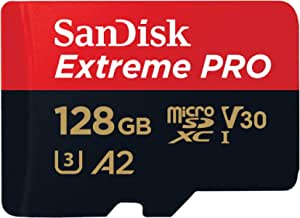 SanDisk Extreme PRO microSDXC UHS-I hafıza kartı 128 GB + adaptör ve RescuePRO Deluxe (akıllı telefonlar, aksiyon kameraları veya dronlar, A2, Class 10, V30, U3, 200 MB/s aktarım için)