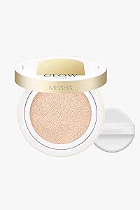 MISSHA Işıltılı ve Cam Cilt Görünüm Sunan Hafif Dokulu Cushion SPF40++ Glow Cushion (No.21P)