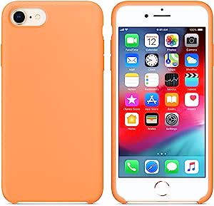 Microsonic Apple iPhone 7 için Kılıf Liquid Lansman Silikon Papaya [iPhone 7 ile Uyumlu Kılıf – ]