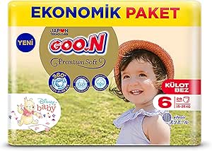 GOO.N, Premium Soft 6 Beden, 15-25 kg Ekonomik Paket Külot Bez, 4902011863116, 28 Adet, Standart