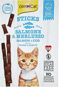 Gimcat Sticks Somon & Atlantik Morina TAHILSIZ Ödül Çubukları 4’lü 20gr