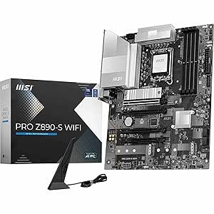 MSI, Pro Z890-S Wifi Soket 1851 Ddr5 8600Mhz(oc) Usb 20Gbps3Xm.2 2Xtb4 Hdmi Display 2.5G Lan Wifi7 Atx, 7E54-001R
