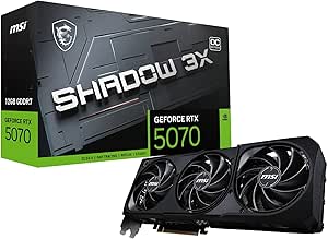 MSI VGA GEFORCE RTX 5070 12G SHADOW 3X OC RTX5070 12GB GDRR7 192B DX12 PCIE 5.0 X16 (3XDP 1XHDMI)