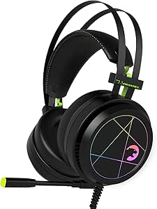 GAMEPOWER Medusa USB Oyun Kulaklığı – 7.1 Sanal Surround Ses, 50 MM Sürücülü Kablolu Led Kulaklık, Konforlu Tasarım, 360 Mekansal Ses, PC için Gürültü Önleyici Mikrofon, PS4, PS5, Siyah