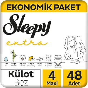Sleepy Extra Günlük Aktivite Ekonomik Paket Külot Bez 4 Numara Maxi 48 Adet