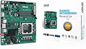 Asus Pro H610T D4-CSM Anakart Intel H610 LGA1700 DDR4 3200 DP HDMI LVDS Çift M2 USB3.2 Thin Mini ITX
