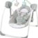 Ingenuity Comfort 2 Go Kompakt Taşınabilir 6 Vitesli Müzikli Bebek Salıncağı, Kolay Seyahat için Katlanır – Hayali Orman, 0-9 Ay