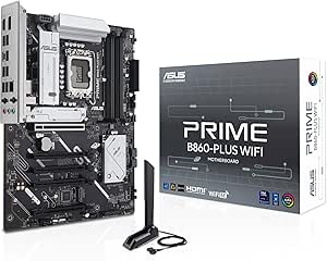 ASUS PRIME B860-PLUS WIFI Intel B860 LGA1851 DDR5 8200 DP HDMI 2x M2 USB3.2 Gen 2×2 WiFi 6E + BT AURA RGB 2.5Gbit LAN ATX 8+1+1 Güç Aşamaları, 1xGen5 M.2, Ready for Advanced AI PC