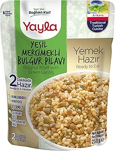 Yayla Yeşil Mercimekli Bulgur Pilavı (250 Gr) Tekli Paket Tekli Paket