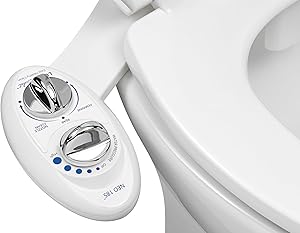 Luxe Bidet Neo 185 Bidet Kendi Kendini Temizleyen Çift Başlıklı Manuel Tuvalet Aparatı, Beyaz