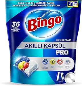 Bingo Akıllı Kapsül Pro Bulaşık Makinesi Deterjanı Tableti 36’lı