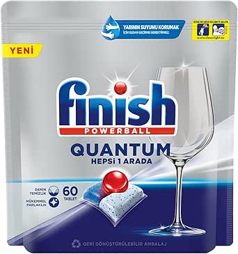 Finish Quantum 60 Kapsül Bulaşık Makinesi Deterjanı Tableti (1 x 60 Kapsül)