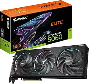 GIGABYTE GeForce RTX™ 5060 ELITE 8G 3 Fanlı RGB Fusion AORUS Soğutmalı Gaming Ekran Kartı – GV-N5060AORUS E-8GD