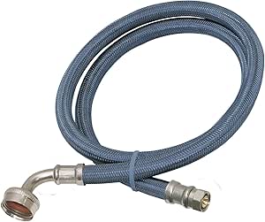 EASTMAN 41042 Paslanmaz Çelik Bulaşık Makinesi Konektörü, 5 Ft Uzunluk, Gümüş
