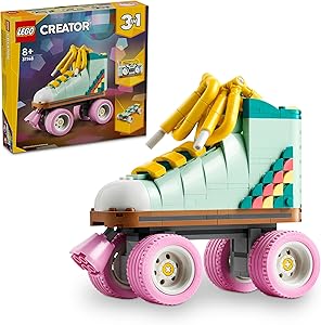 LEGO Creator Retro Paten 31148-8 Yaş ve Üzeri Çocuklar için Mini Kaykay ve Kasetçalar Model Seçenekleri İçeren 3’ü 1 Arada Yaratıcı Oyuncak Yapım Seti, Doğum Günü Hediyesi Fikri (342 Parça)