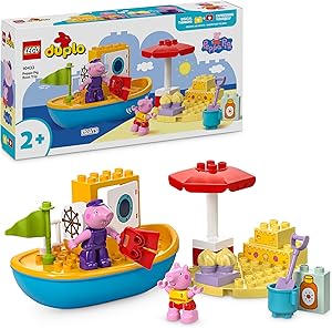 LEGO DUPLO Peppa Pig Tekne Gezisi 10432-2 Yaş ve Üzeri Çocuklar için Peppa Pig Minifigürü İçeren Eğitici Oyuncak Yapım Seti (23 Parça)