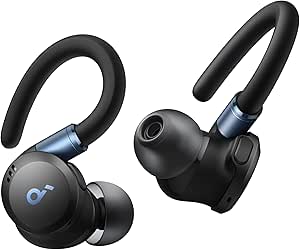 Soundcore by Anker, Sport X20 Kulaklık, Antreman Kulakılığı, ANC Aktif Gürültü Engelleme, BassUp Teknolojisi,Hızlı Şarj Özelliği, Siyah