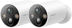 Tapo TP-Link C425(2-pack), 2K QHD Kablosuz Bataryalı Güvenlik Kamerası, Yapay Zeka Desteği, Renkli Gece Görüşü, 300 Gün Şarj Süresi, IP66, Yerel/Bulut Depolama, 150° Geniş Açılı, Solar Panel Desteği