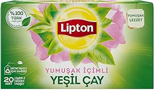 Lipton Yumuşak İçim Bardak Süzen Poşet Yeşil Çay 20’li Paket, 20 g