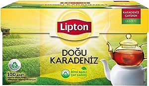 Lipton Doğu Karadeniz Demlik Süzen Poşet Bergamot Aromalı Siyah Çay 100’lü Paket