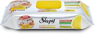 Sleepy Easy Clean Süper Yüzey Temizlik Mutfak Havlusu&Mendili Limon Yağlı 50 Yaprak