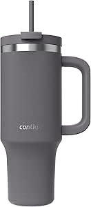 Contigo Üniseks Yetişkin Streeterville Tumbler Pipetli Yalıtımlı Su Şişesi, 1.2L, Beyaz