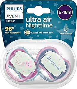 Philips Avent Ultra Air Gece Emziği 6-18 Ay, 2’li Paket, Kız