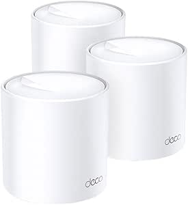 TP-Link Deco X60(3-pack), AX5400 Mbps, 1 GHz Dört Çekirdekli CPU, WPA3, OFDMA ve MU-MIMO, 150 Cihaza Kadar Bağlantı, 650 m²’ye Kadar Kapsama, Mobil Uygulama ile Kolay Kurulum, Wi-Fi 6 Mesh Sistemi