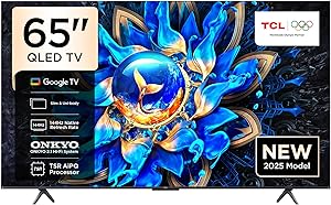 TCL 65 inç Akıllı TV 4K QLED Renkli Quantum Crystal HDR10+ Oyun Google TV, 144Hz Doğal Yenileme Hızı, ONKYO 2.1 Hi-Fi Ses Sistemi, Dolby Atmos, DTS Virtual X, MEMC, Game Master-65T8C (2025 Modeli)