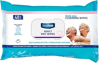 Deep Fresh Yetişkinler için Temizleme Mendili 48 Yaprak (1 x 48 Adet)
