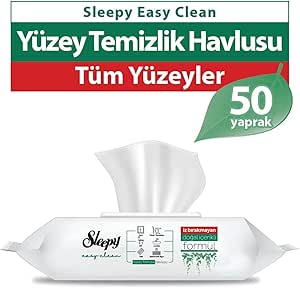 Sleepy Easy Clean Yüzey Temizlik Havlusu&Mendili 50 Yaprak