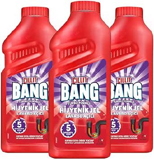Cillit Bang Turbo Hijyenik Jel Lavabo Açıcı, 500ml, 3’lü Set (3 x 500 ml)