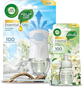 Air Wick LE Elektrikli Oda Kokusu Temizliğin Esintisi Kit (Cihaz + Yedek Şişe) + Bahar Çiçekleri Yedek Şişe