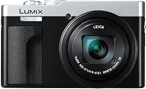 Panasonic LUMIX DC-TZ99E-S Kompakt Seyahat Zoom Kamera, Leica DC Lens, 30x Zoom, 24-720 mm, 20,3 MP, OIS, 4K 30p Video, 3 inç Katlanabilir Monitör, WiFi, Bluetooth, Gümüş